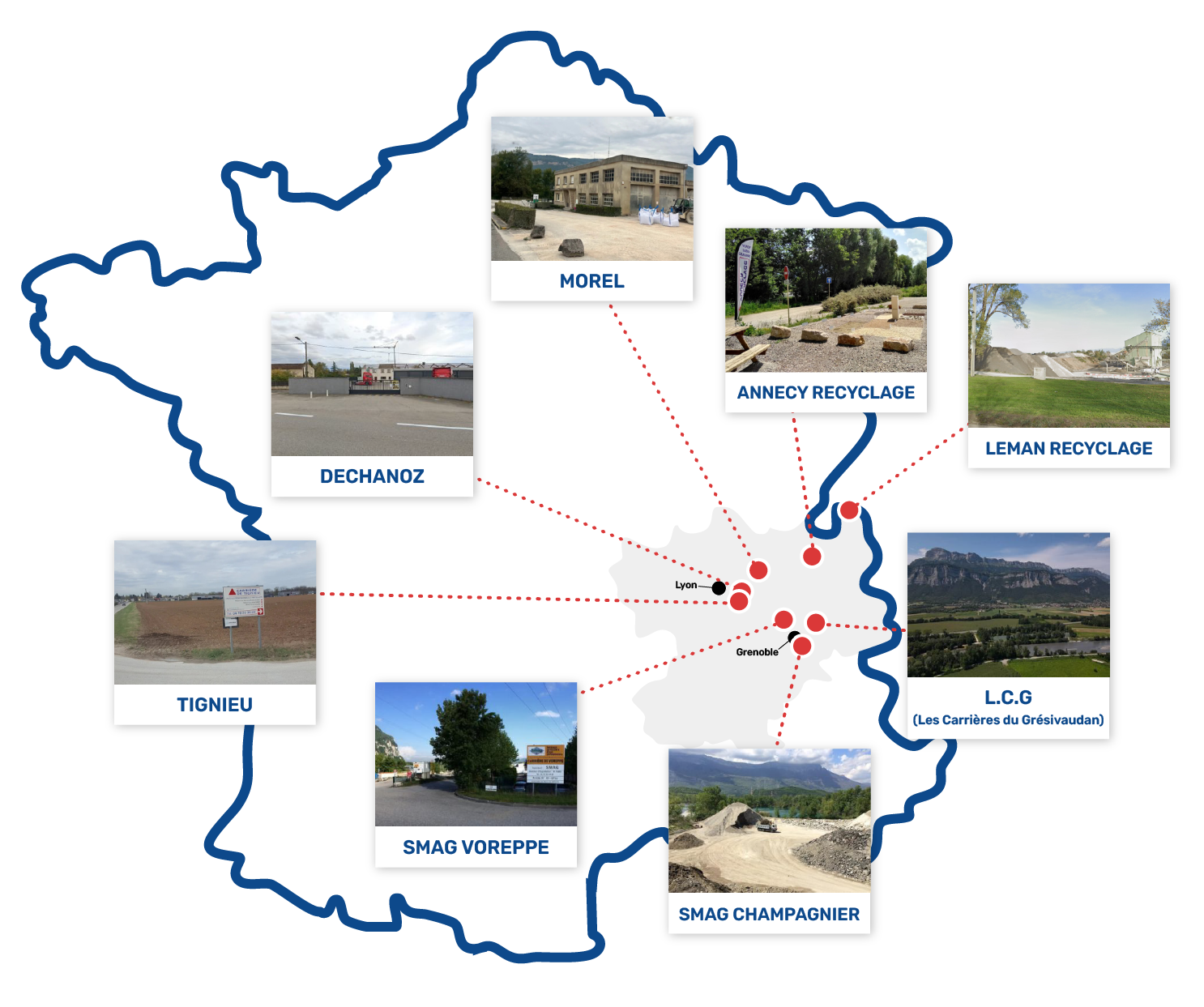 carte des sites