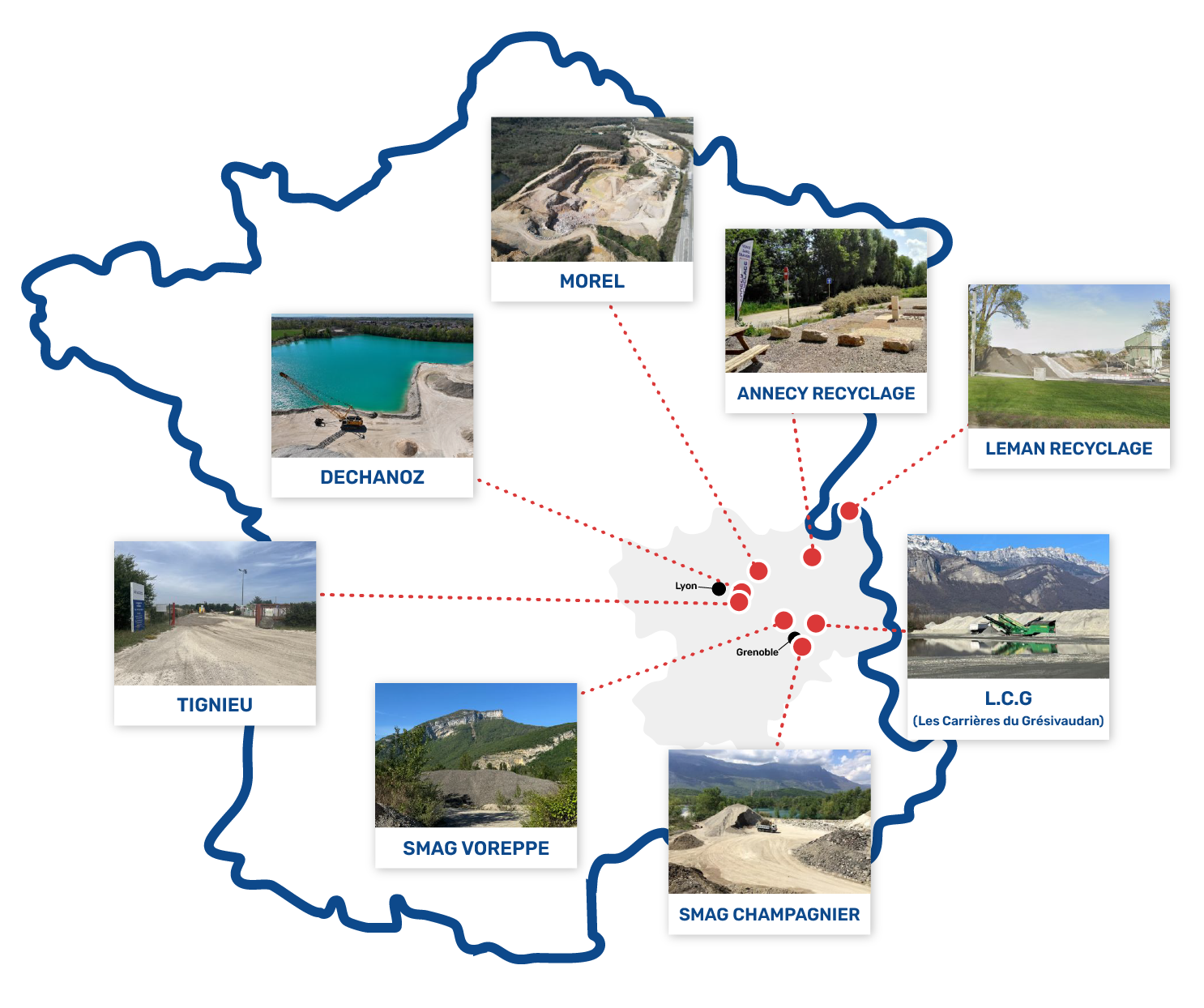 carte des sites